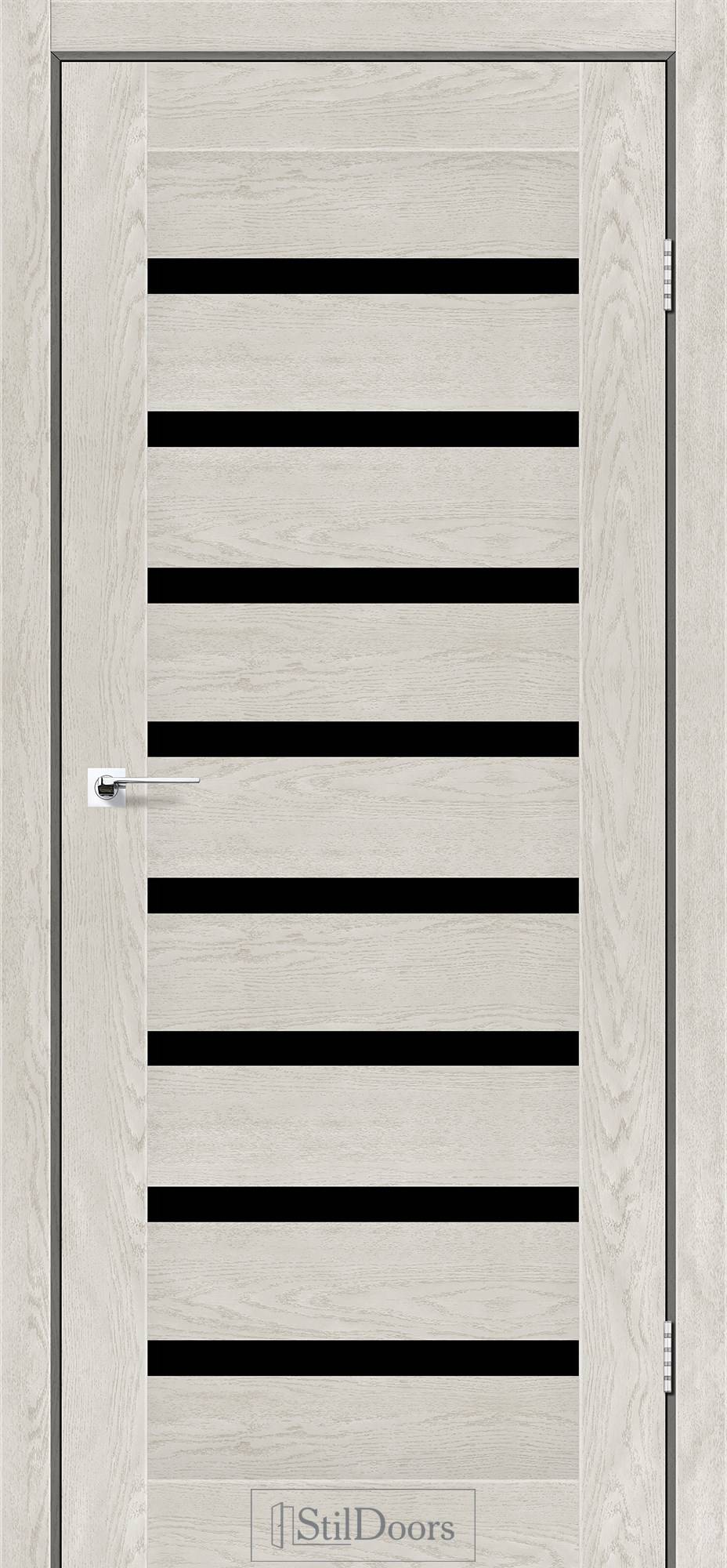Міжкімнатні двері StilDoors VENA Клен Молочний сатін BLK