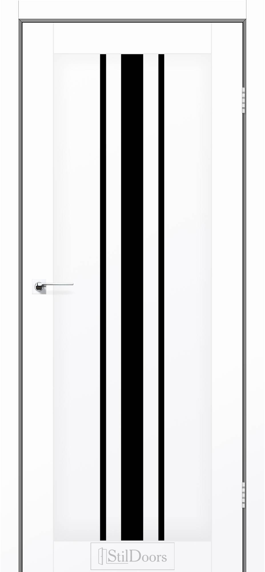 Міжкімнатні двері StilDoors Арізона білий матовий скло сатін