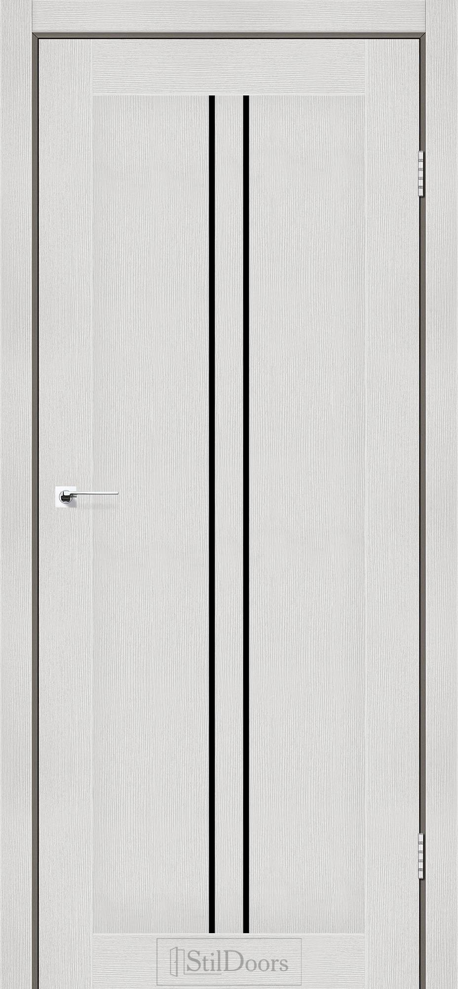 Міжкімнатні двері StilDoors Барселона дуб сріблястий скло сатін