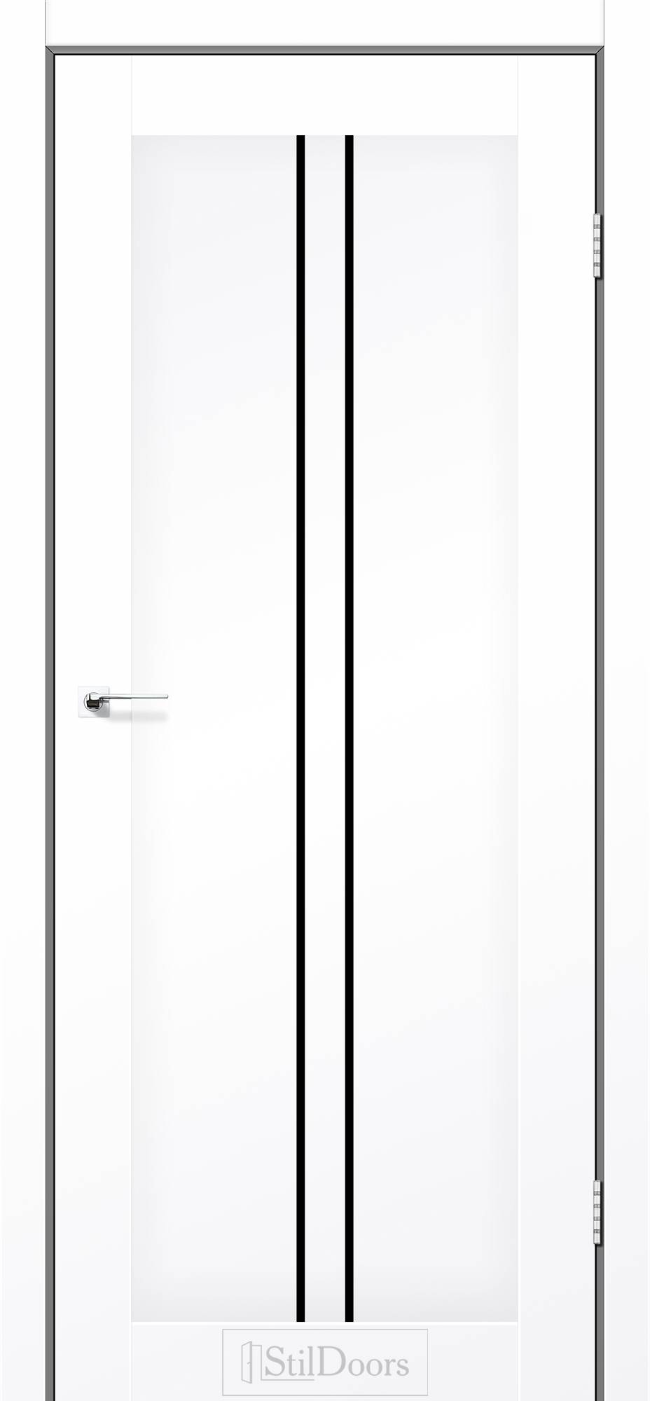 Міжкімнатні двері StilDoors Барселона дуб сріблястий скло сатін