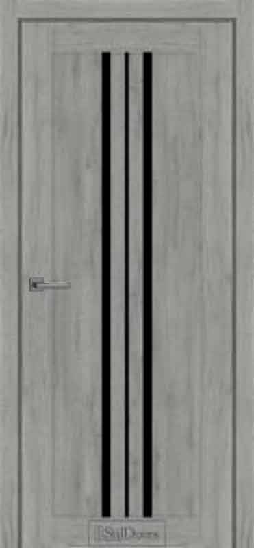 Міжкімнатні двері StilDoors Армано вуд стайл скло ЧОРНЕ 900