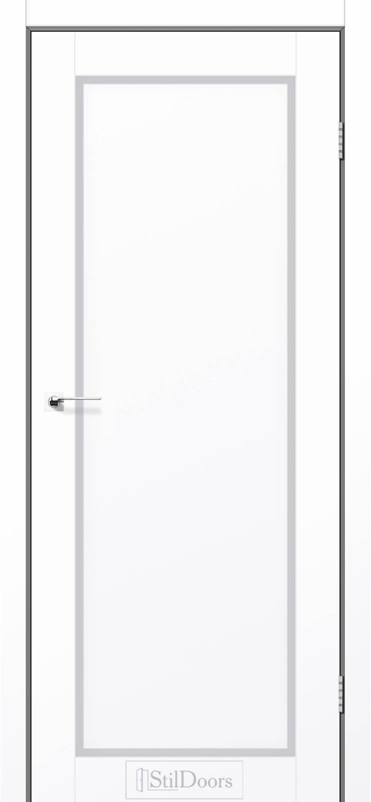 Міжкімнатні двері StilDoors Асмара білий матовий скло сатін