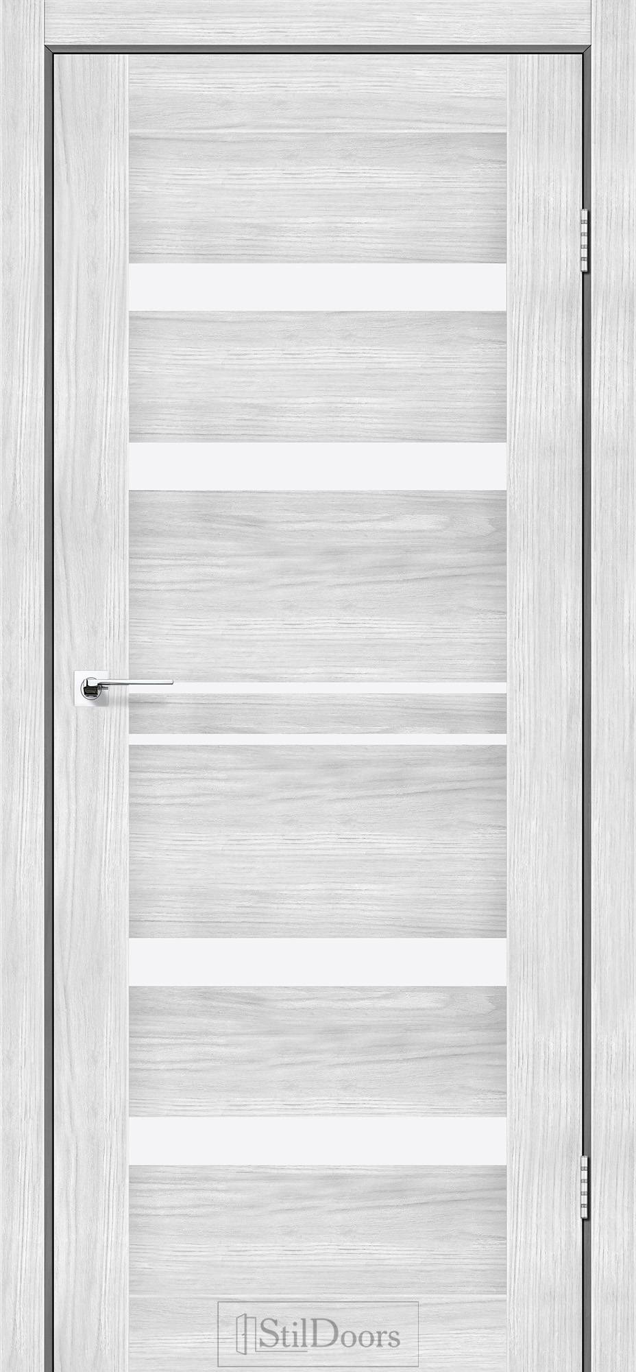 Міжкімнатні двері StilDoors Куба біле дерево сатін BLK