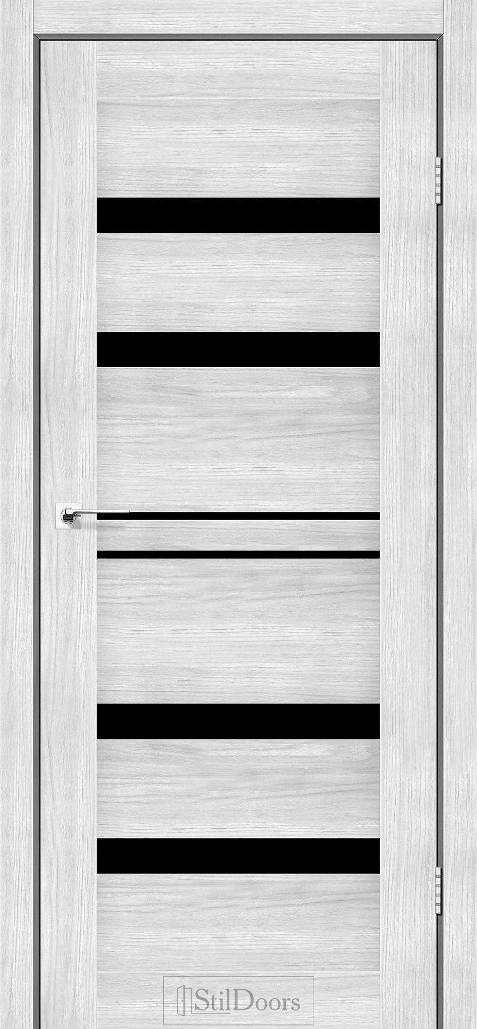 Міжкімнатні двері StilDoors Куба біле дерево сатін BLK