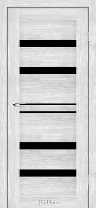 Міжкімнатні двері StilDoors Куба біле дерево сатін BLK