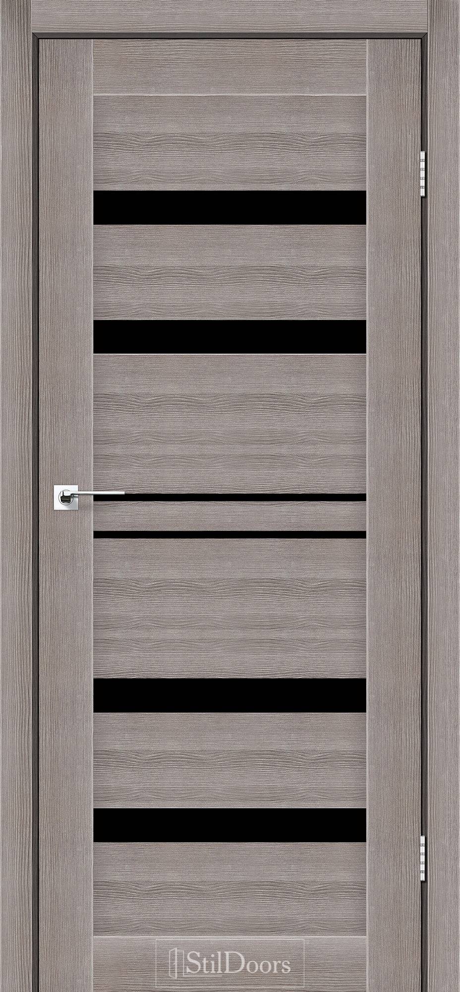 Міжкімнатні двері StilDoors Куба біле дерево сатін BLK