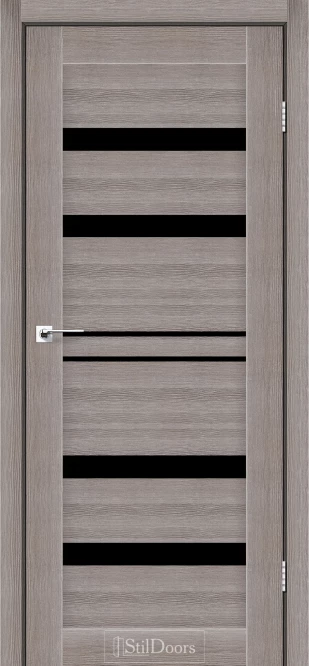 Міжкімнатні двері StilDoors Куба біле дерево сатін BLK
