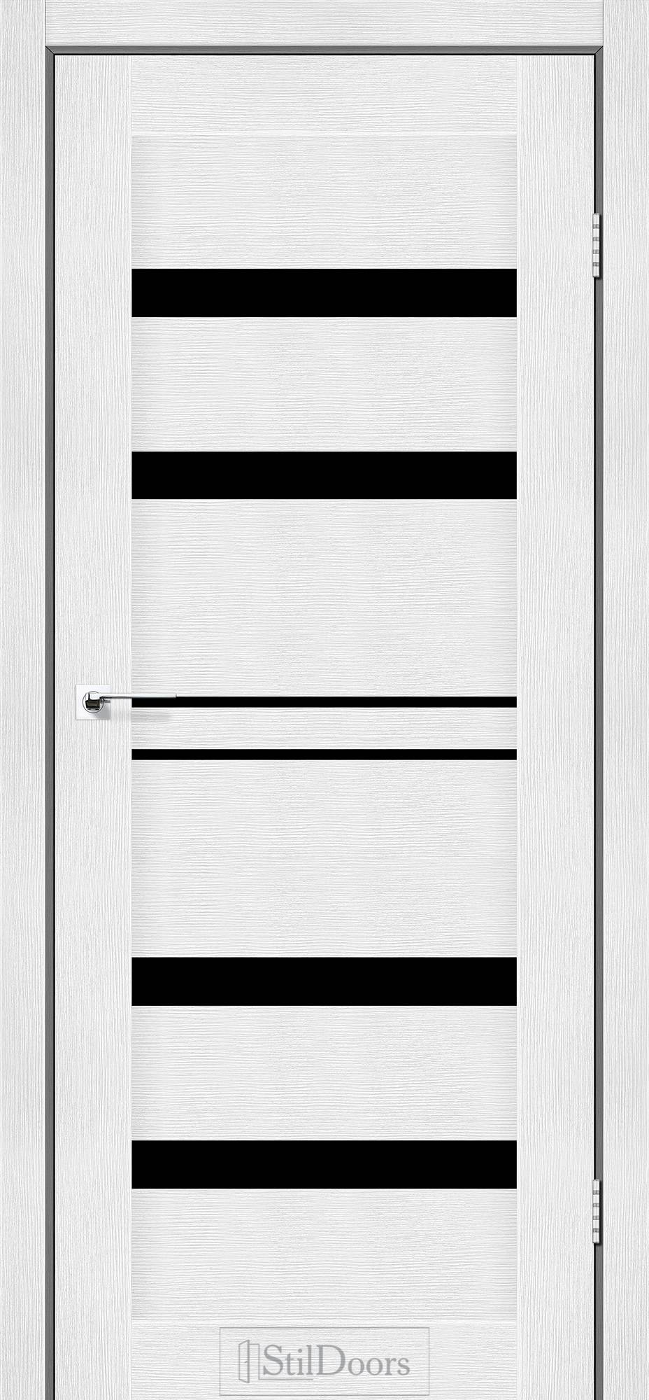 Міжкімнатні двері StilDoors Куба біле дерево сатін BLK