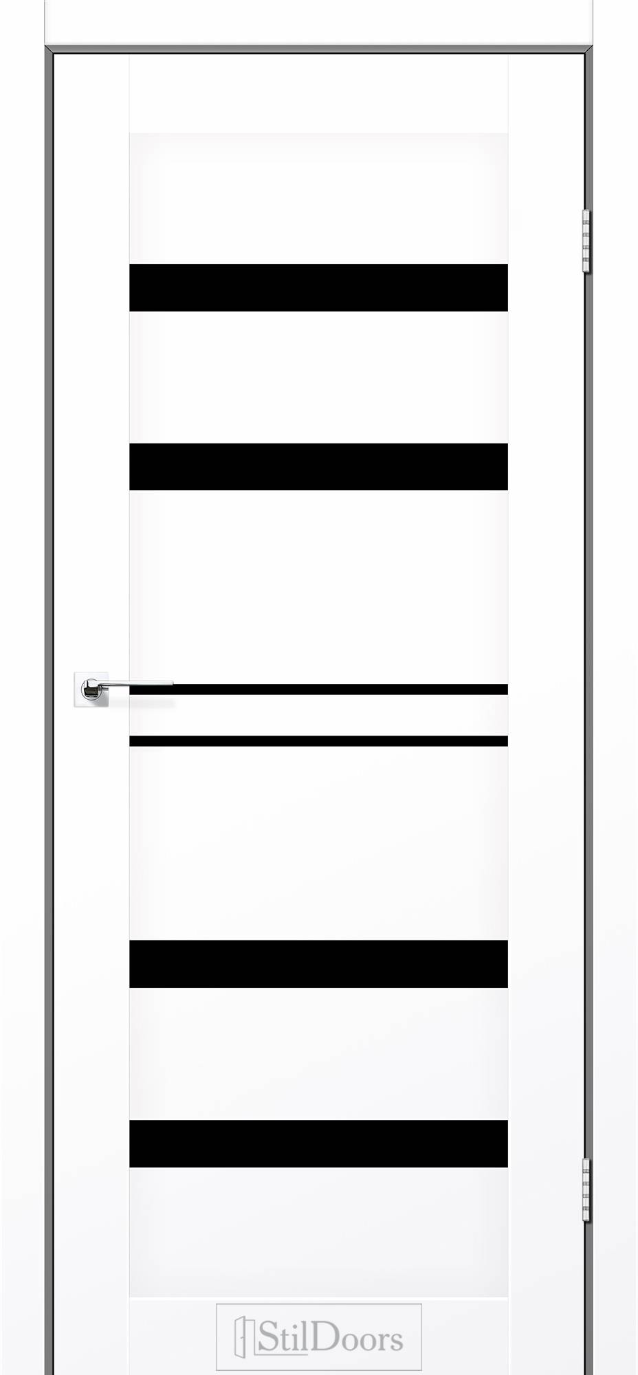 Міжкімнатні двері StilDoors Куба біле дерево сатін BLK