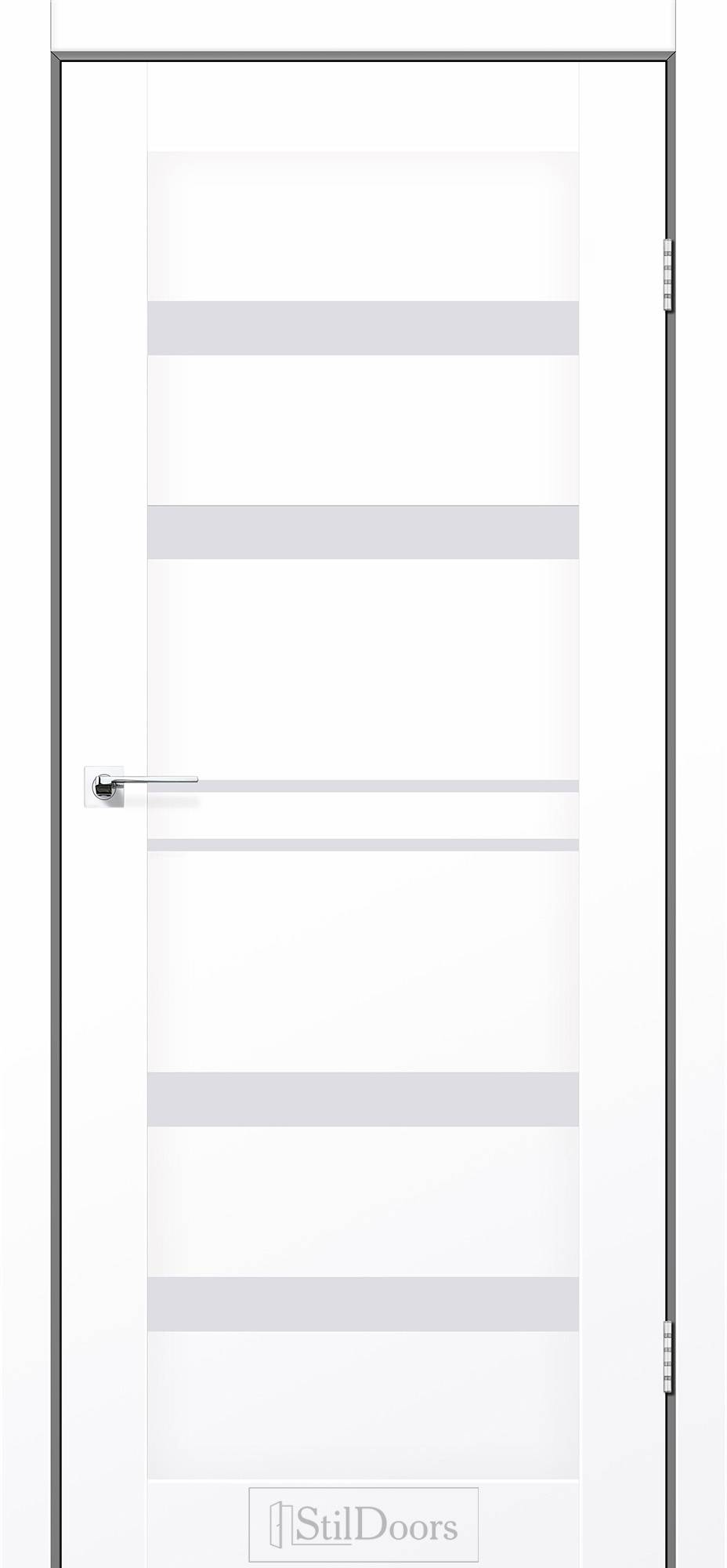 Міжкімнатні двері StilDoors Куба біле дерево сатін BLK
