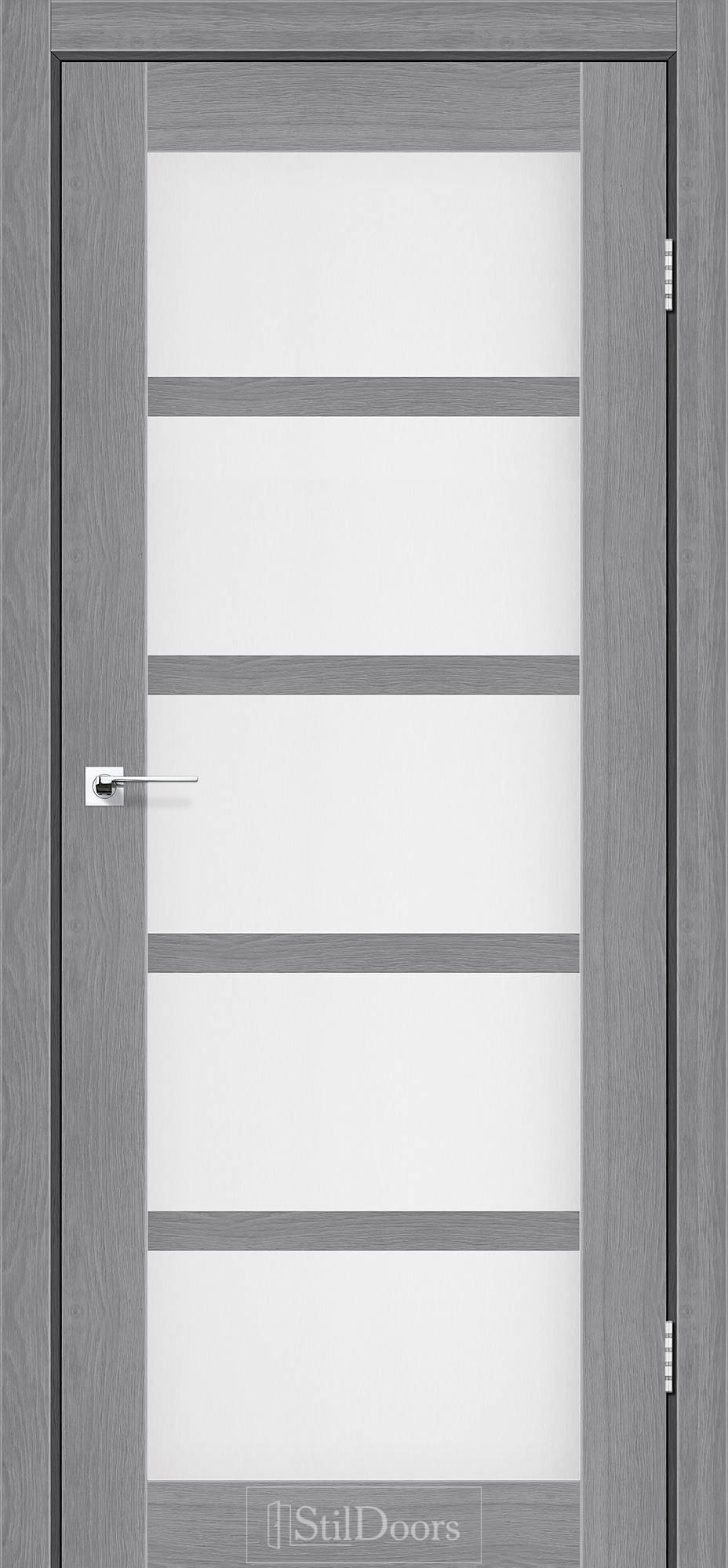 Міжкімнатні двері StilDoors Гамлет італійський горіх скло сатін