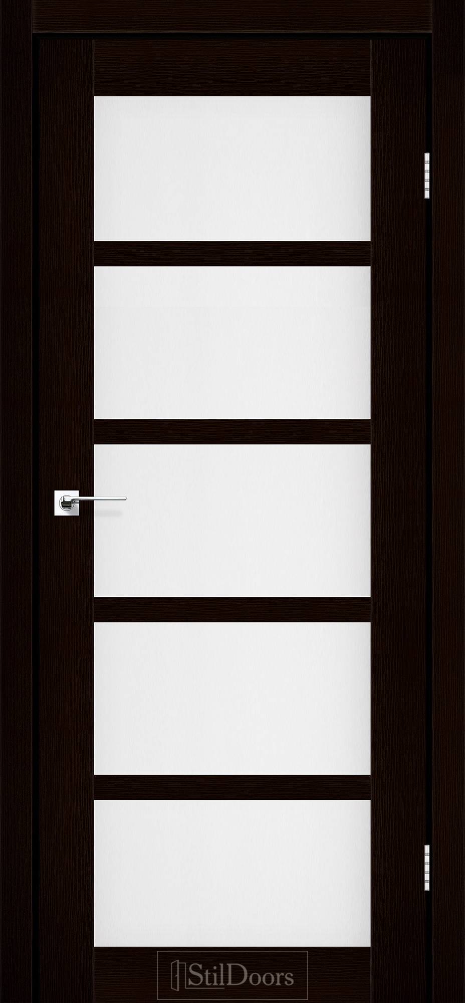 Міжкімнатні двері StilDoors Гамлет італійський горіх скло сатін