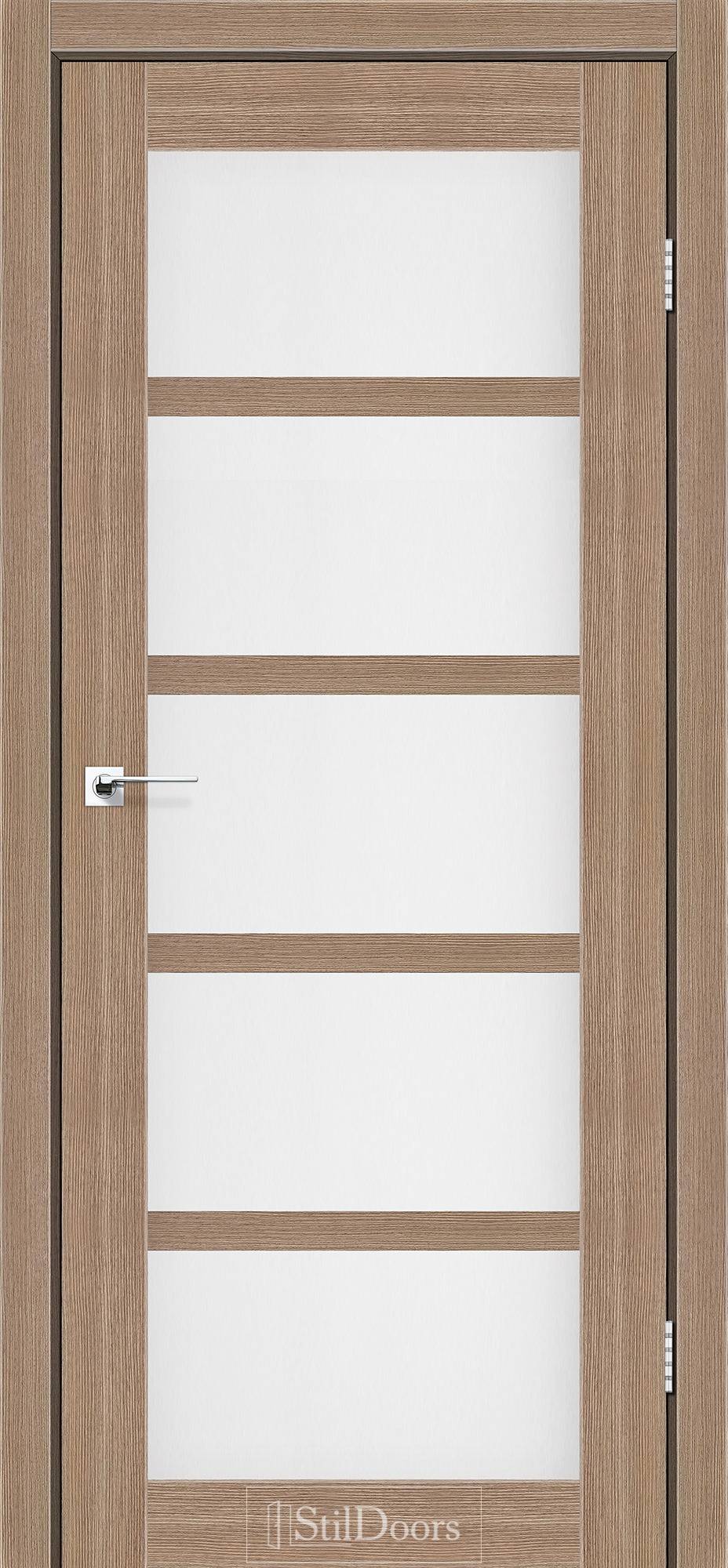 Міжкімнатні двері StilDoors Гамлет італійський горіх скло сатін