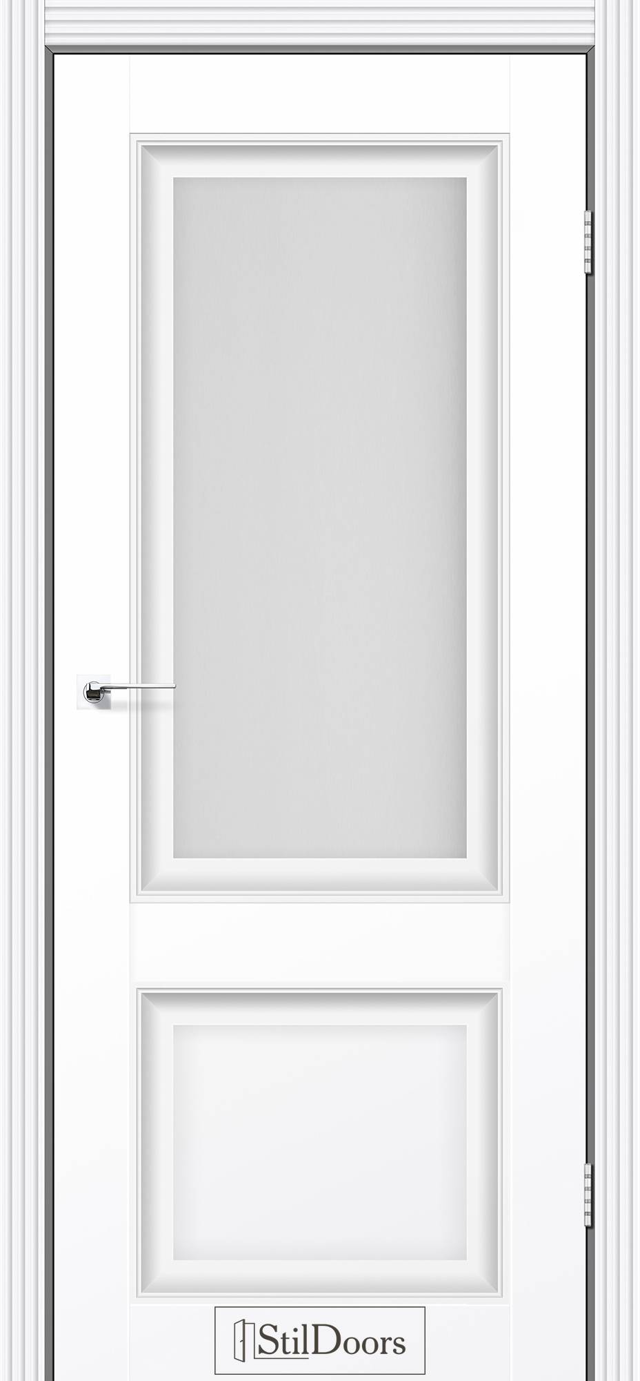 Міжкімнатні двері StilDoors Кароліна білий матовий глухе сатін