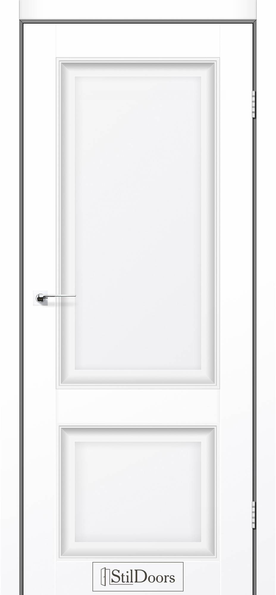 Міжкімнатні двері StilDoors Кароліна білий матовий глухе сатін