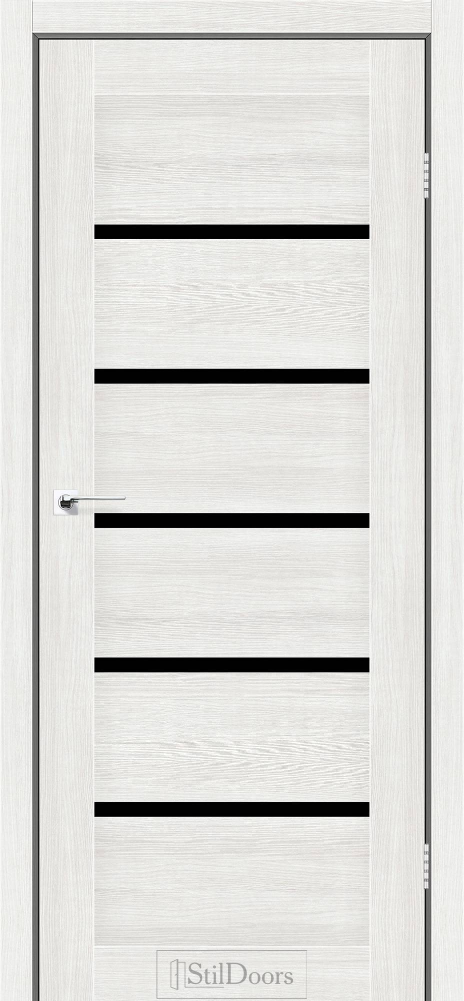 Міжкімнатні двері StilDoors LIMO Клен Молочний сатін BLK