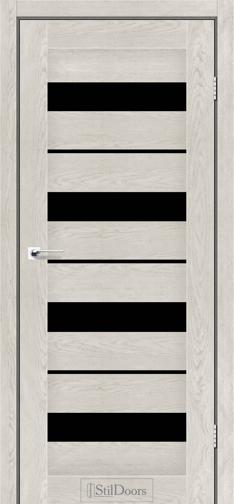 Міжкімнатні двері StilDoors DELA Клен Молочний сатін BLK