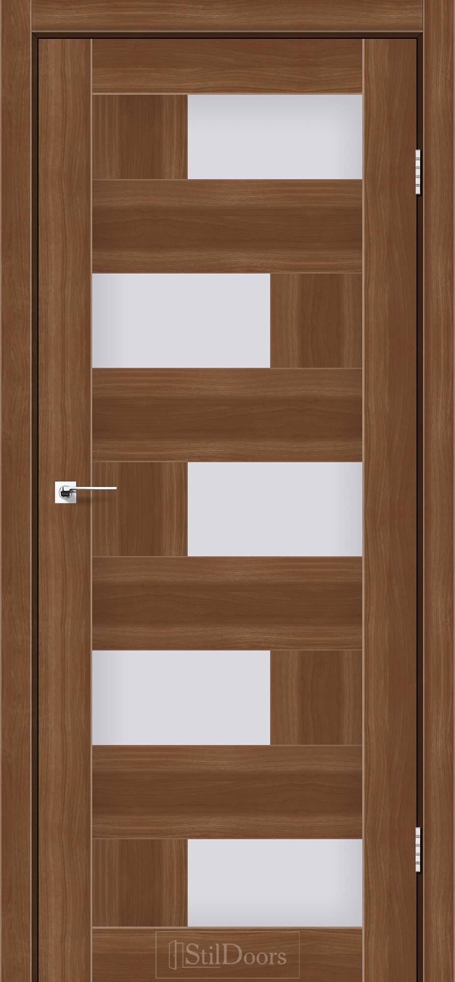 Міжкімнатні двері StilDoors Непал кремове дерево скло ЧОРНЕ