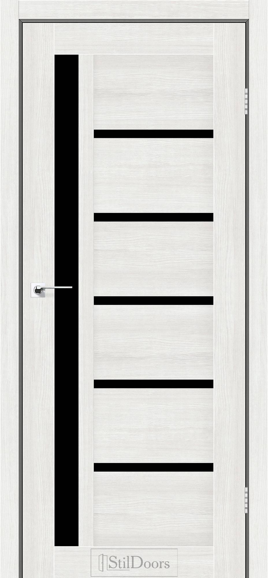 Міжкімнатні двері StilDoors NICE Капучино сатін BLK