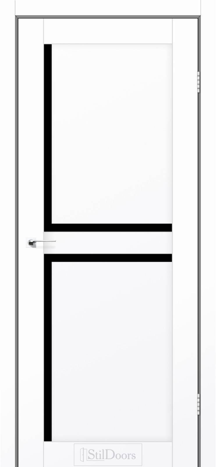 Міжкімнатні двері StilDoors Сакраменто білий матовий скло сатін