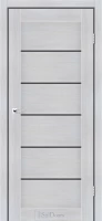 Міжкімнатні двері StilDoors Вікторія білий матовий скло ЧОРНЕ