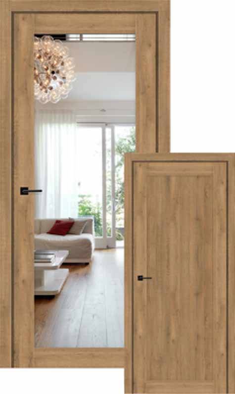 Міжкімнатні двері StilDoors Вермонт білий матовий Дзеркало срібне / Глухе