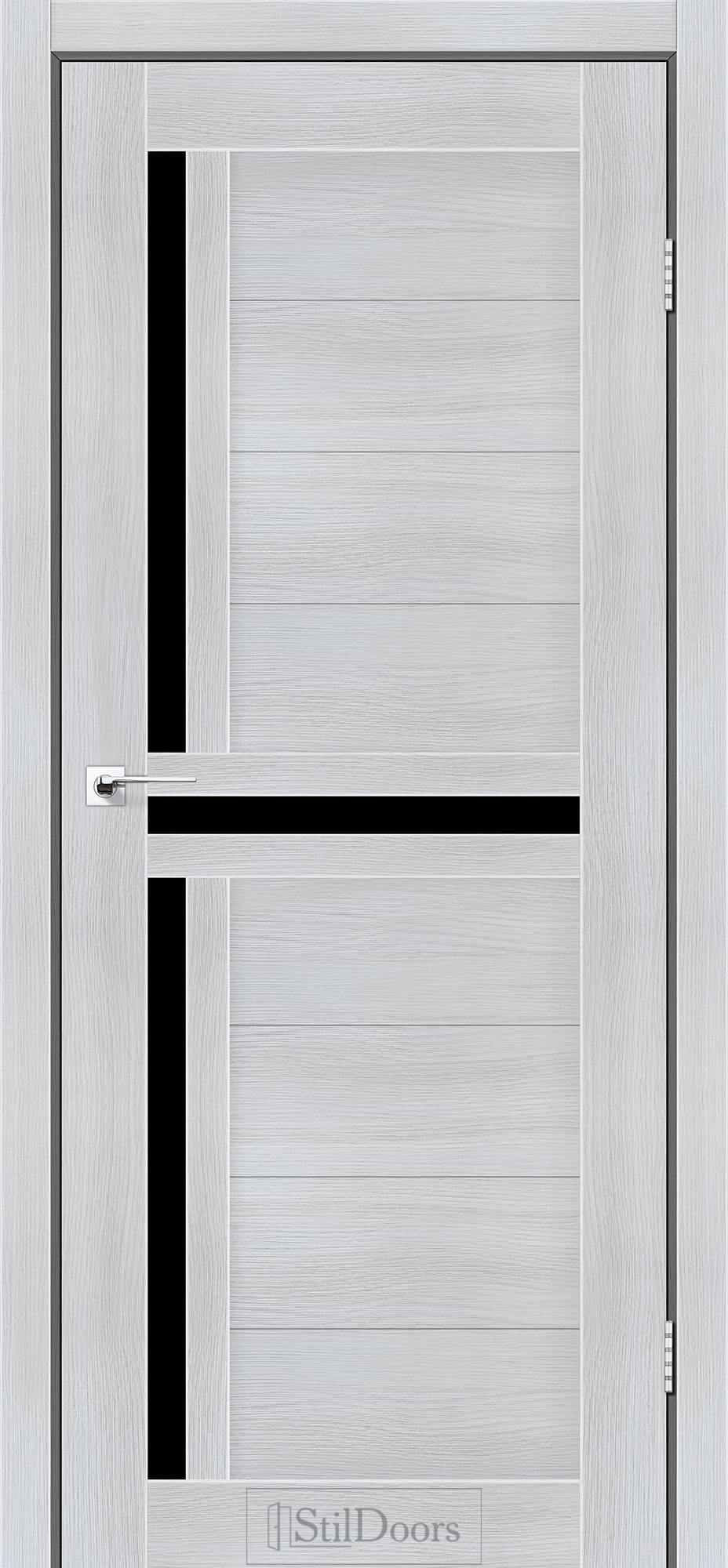 Міжкімнатні двері StilDoors Вест біле дерево сатін BLK