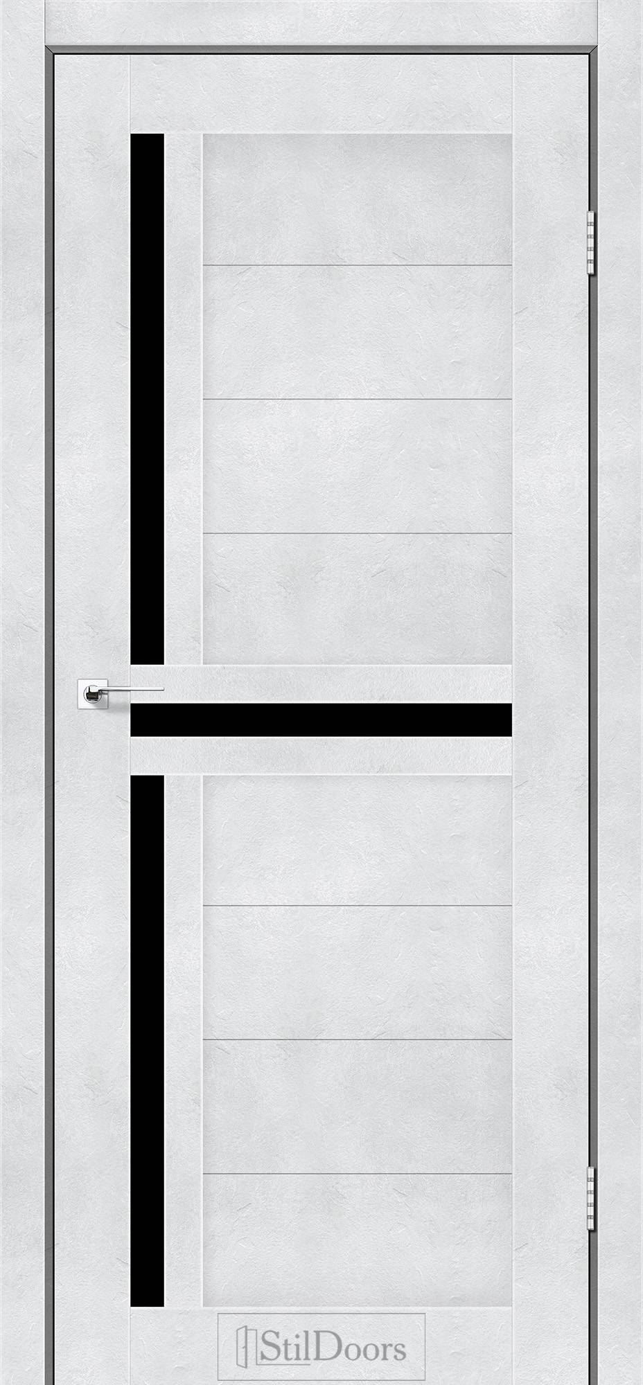 Міжкімнатні двері StilDoors Вест біле дерево сатін BLK