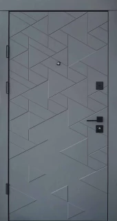 Вхідні двері Qdoors Ультра Фрост Грифель Структури Софт Біла Емаль