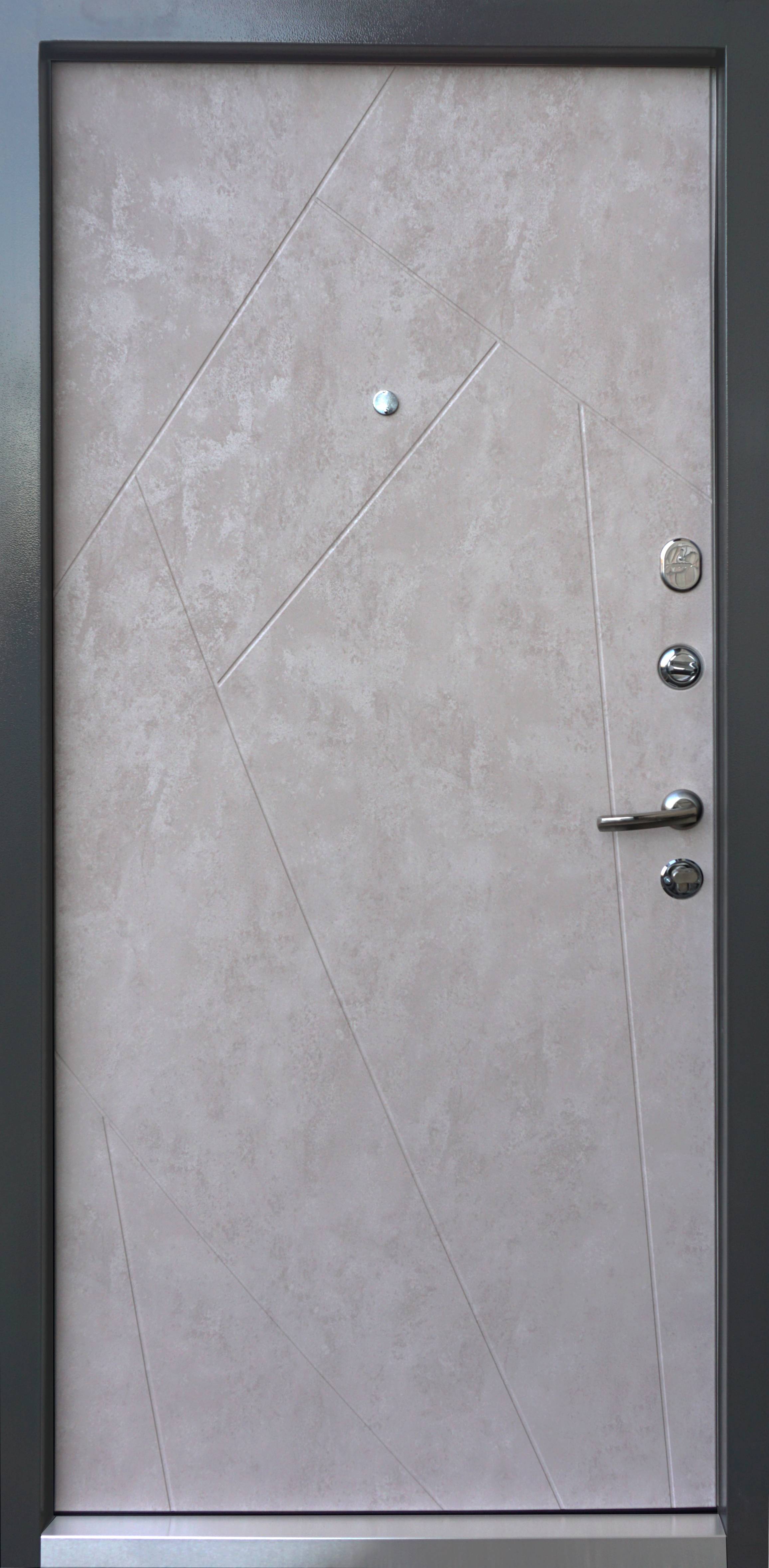 Входные двери Qdoors Ультра Флеш Мрамор Темный Бетон Бежевый