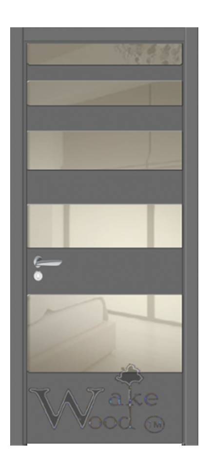 Межкомнатные двери Wake Wood Bianca 07. 08. (полосы шпона и стекла, VIP)