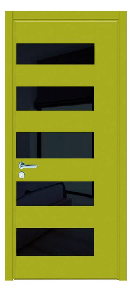 Межкомнатные двери Wake Wood Bianca VIP (полосы шпона и стекла)