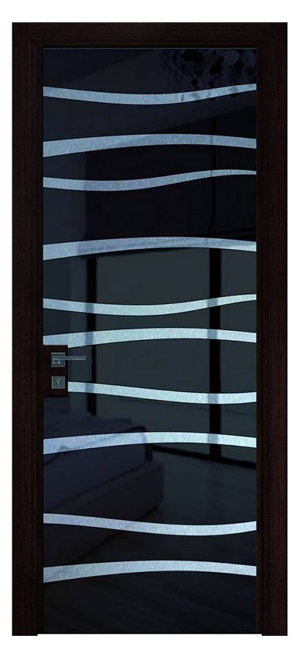 Межкомнатные двери Wake Wood Bogemia 40 (узор FLARE по стеклу или зеркалу)