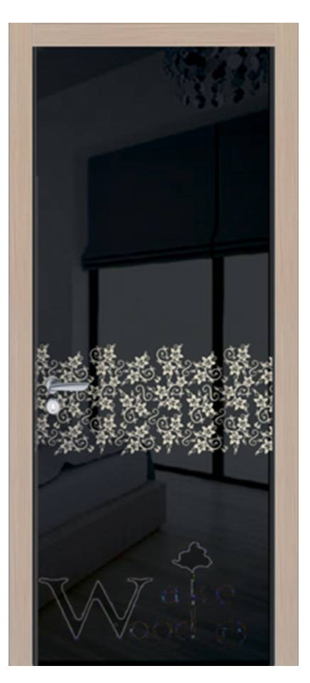 Межкомнатные двери Wake Wood Bogemia VIP (узор FLARE по стеклу или зеркалу)