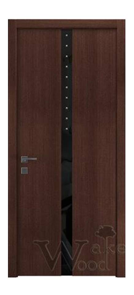 Межкомнатные двери Wake Wood Deluxe 01 (стекл. полоса по центру с кристал. Swarovski)