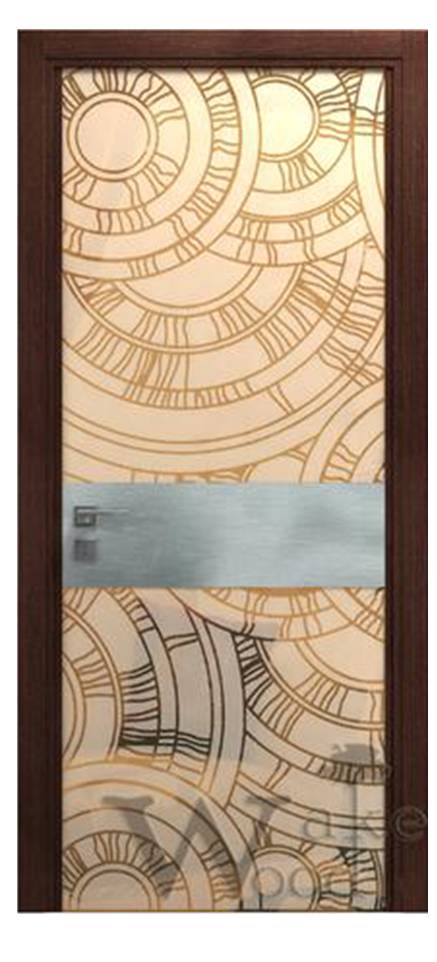 Межкомнатные двери Wake Wood Luxury (песок с нерж.)